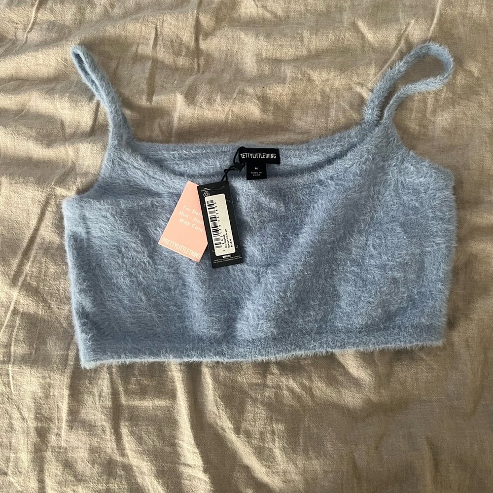 Pretty little Thing baby blue tank